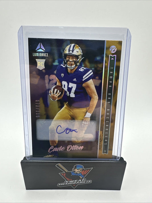 CADE OTTON 2022 Panini Luminance RARE GOLD Rookie AUTO /100 BUCCANEERS SSP