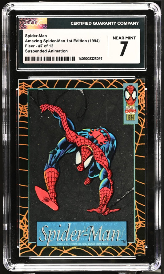 1994 Fleer Amazing Spider-Man 1st Edition Spider-Man #7 of 12 CGC 7