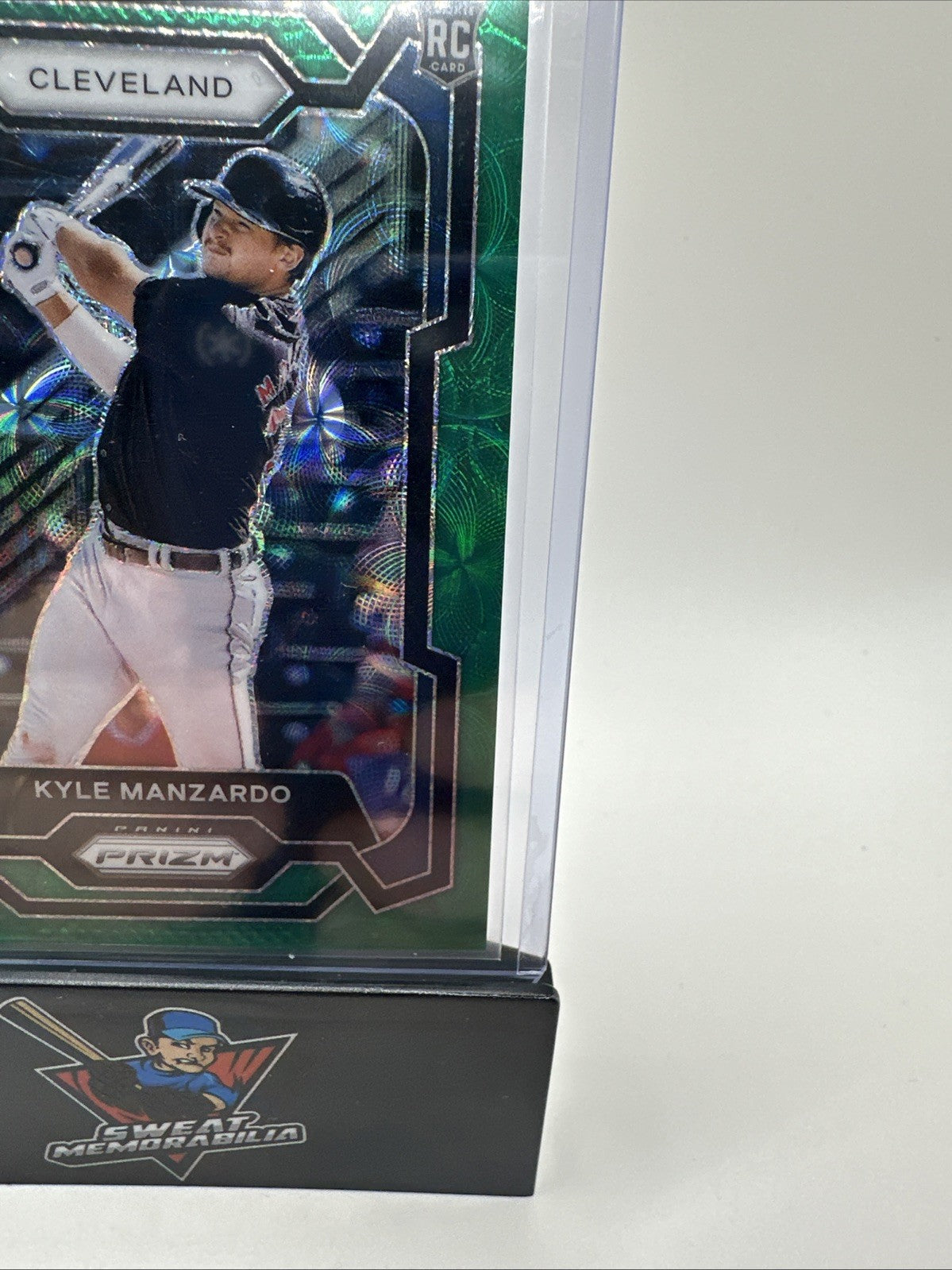 Kyle Manzardo (RC) 2024 Panini Prizm Baseball Green Pulsar Prizm /75