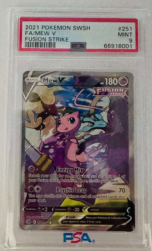 Pokemon 2021 Pokemon Sword & Shield Fusion Strike Fa/Mew V #251 PSA 9