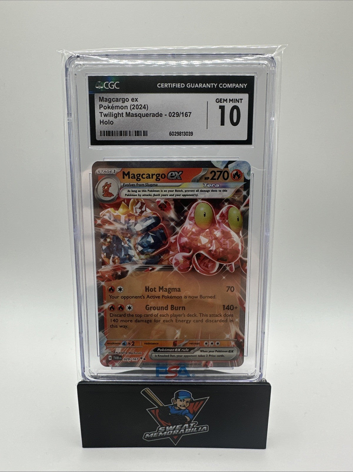 Pokémon CGC Magcargo ex Scarlet & Violet-Twilight Masquerade 029/167 Holo Double