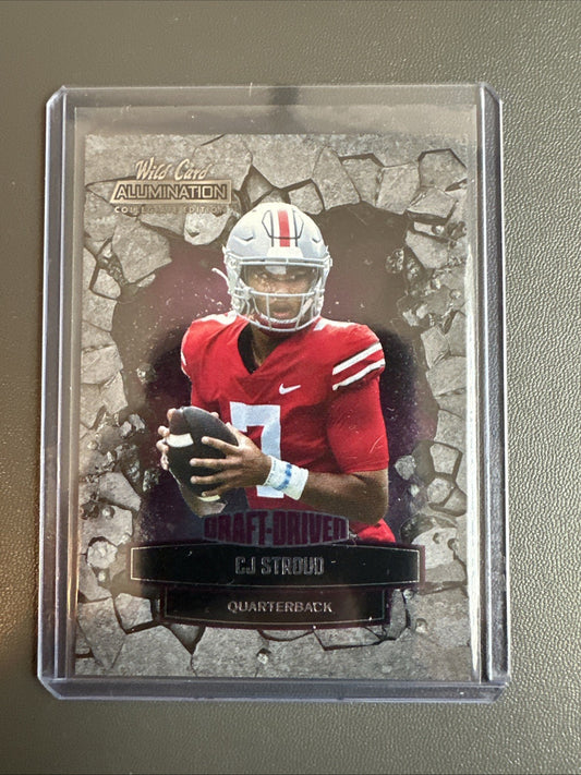 2021 C.J. Stroud Wild Card Alumination NIL Rookie Draft Driven Purple - Texans