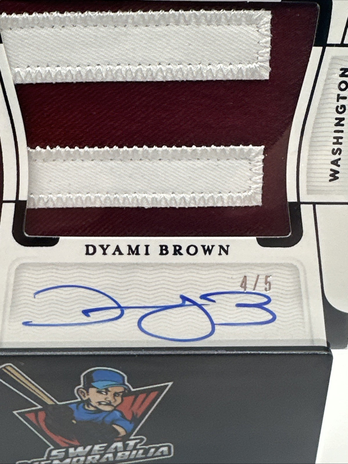 2021 DYAMI BROWN PANINI NATIONAL TREASURES ENCASED RPA ROOKIE PATCH AUTO RC 4/5