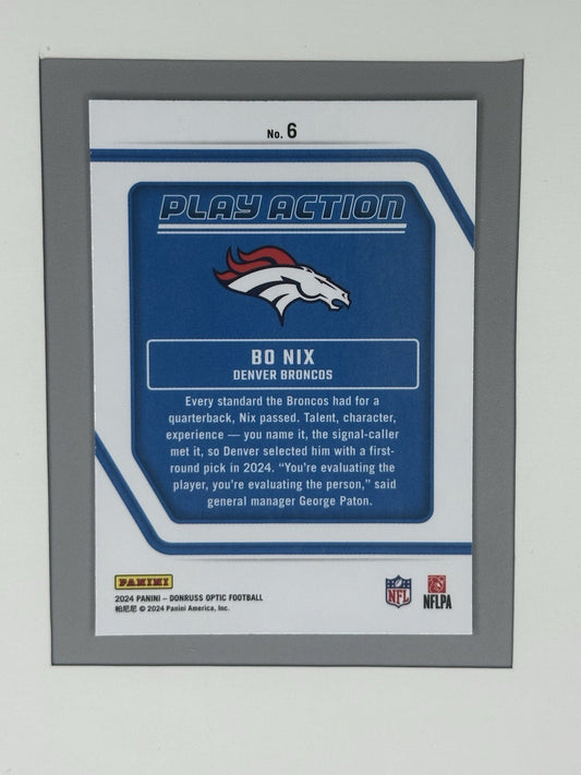 2024 Panini Donruss Optic Bo Nix RC Play Action #6