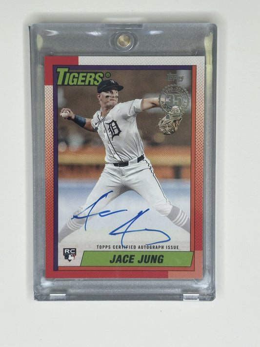 2025 Topps Jace Jung 1990 Baseball Auto. Detroit Tigers #90B2-JJ