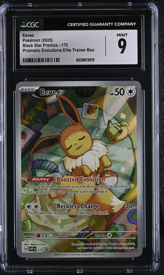 Pokemon 2025 Black Star Promos Eevee #173 CGC 9