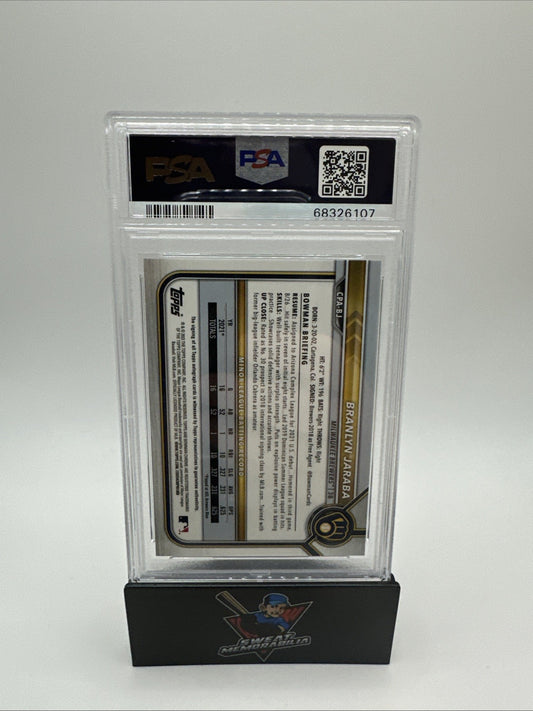 BRANLYN JARABA 2022 BOWMAN CHROME BLUE AUTO PSA 9 /150
