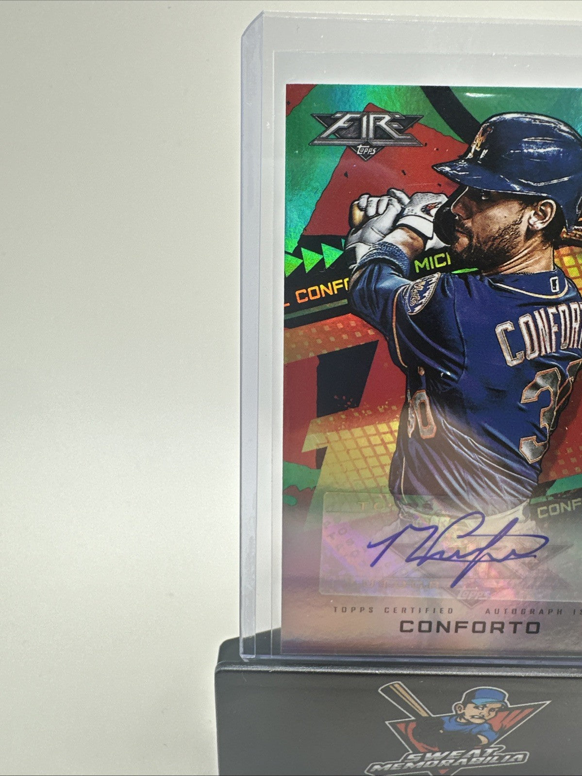 2022 Topps Fire Michael Conforto #FA-MC Auto Gold /75 New York Mets