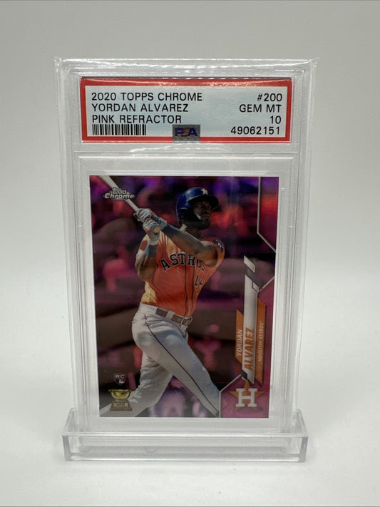 2020 Topps Chrome - Pink Refractor #200 Yordan Alvarez (RC) PSA 10