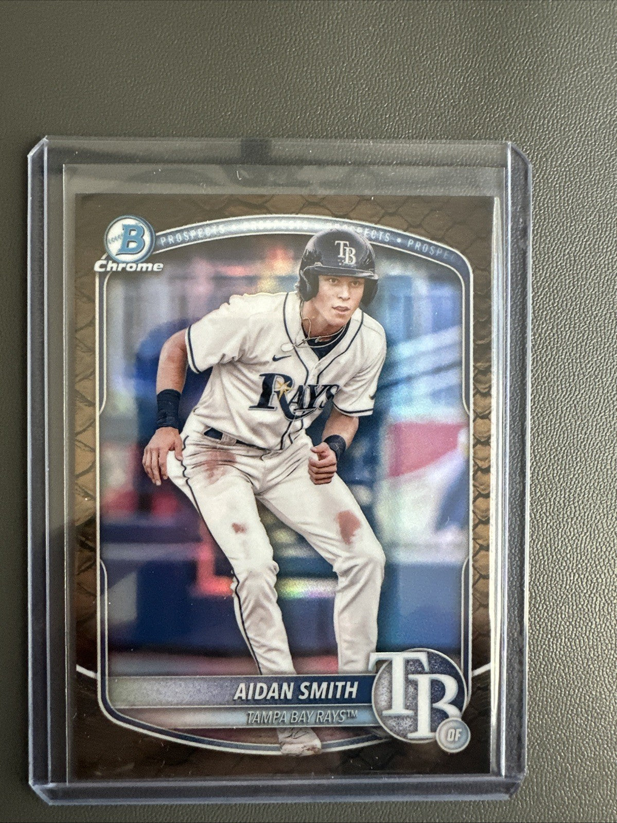 2025 Bowman Chrome Reptilian Refractor #BCP-81 Aidan Smith Rays TOP PROSPECT