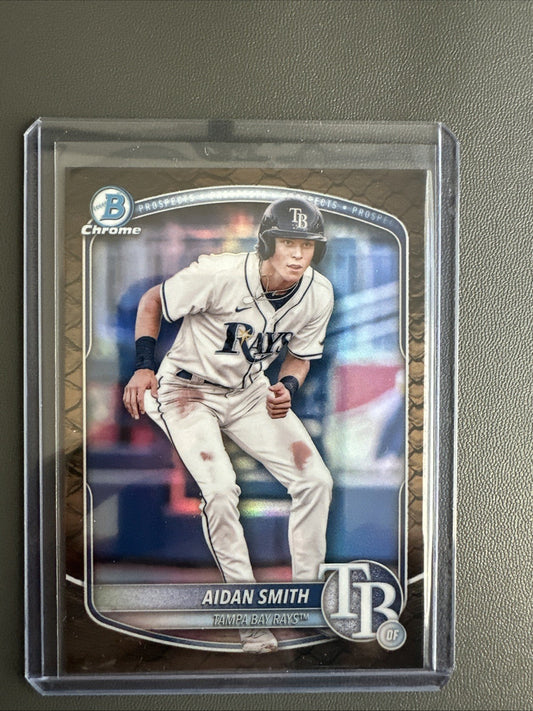 2025 Bowman Chrome Reptilian Refractor #BCP-81 Aidan Smith Rays TOP PROSPECT
