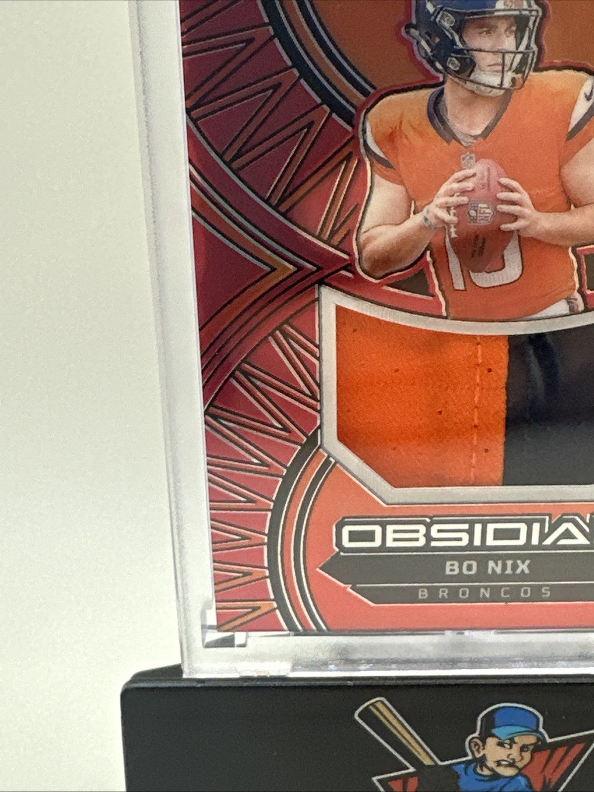 2024 Obsidian Football Bo Nix RC Solar Swatches 2 Color Patch /75 Broncos