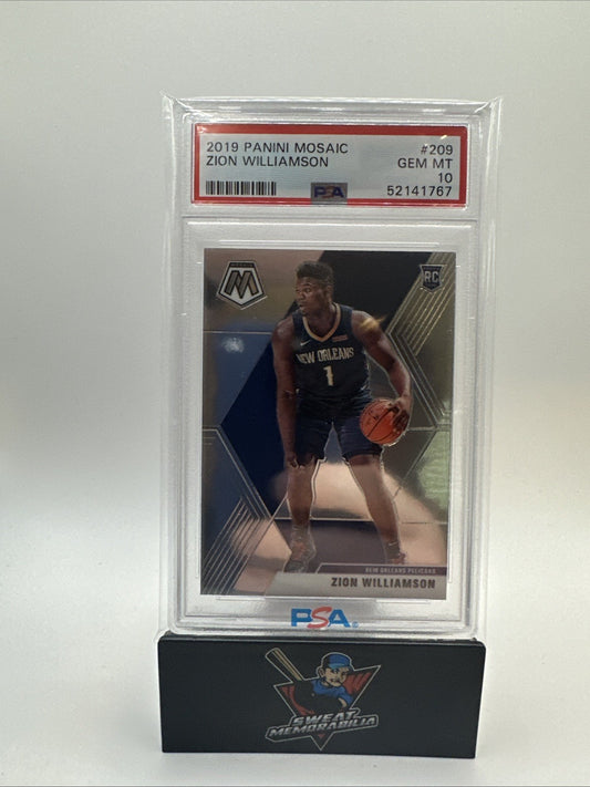 2019-20 Panini Mosaic Zion Williamson RC Rookie #209 PSA 10 GEM MINT