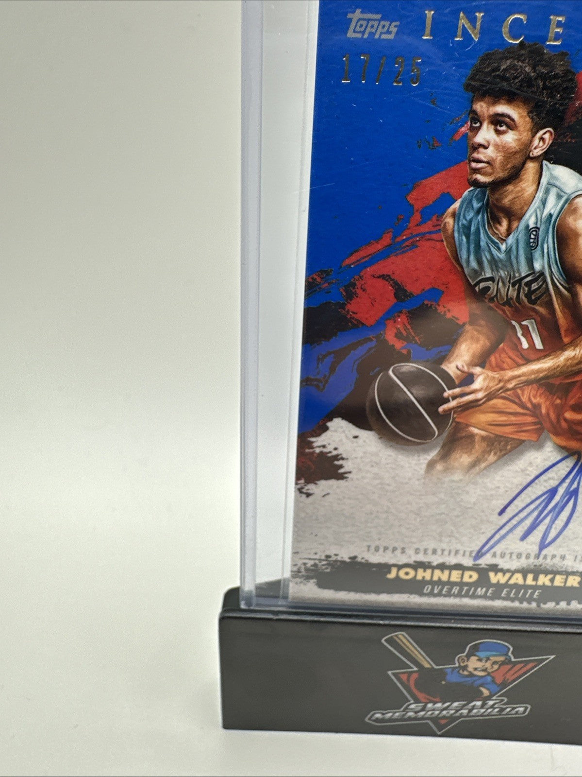 2021-22 Topps Inception OTE Overtime Elite Blue /25 Johned Walker #IA-JW1 Auto