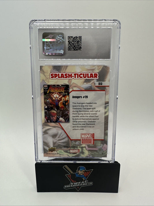 2020-21 MARVEL ANNUAL SPLASH-TICULAR INSERT #S13 AVENGERS #29 CGC 10