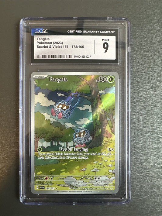 Pokemon Tangela 178/165 Sv: Scarlet & Violet 151 Holo illustration Rare CGC 9