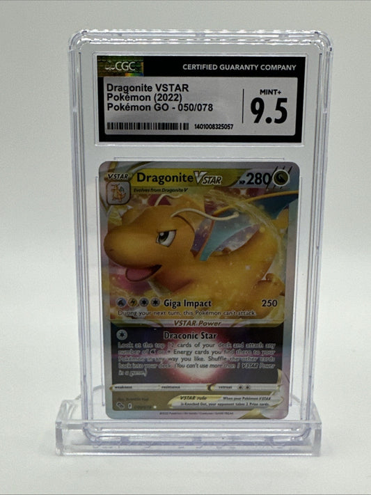 CGC NM/Mint  9.5 2022 Pokemon GO 050/078 - DRAGONITE VSTAR (holo-foil)