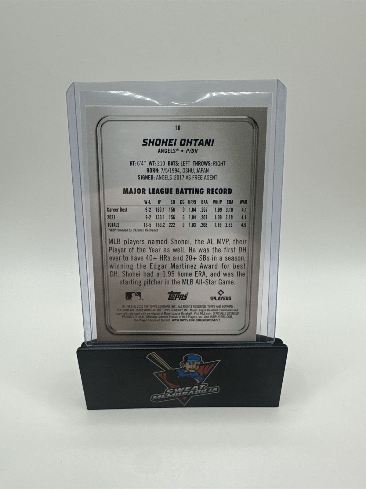 2022 Topps Bowman Platinum Shohei Ohtani