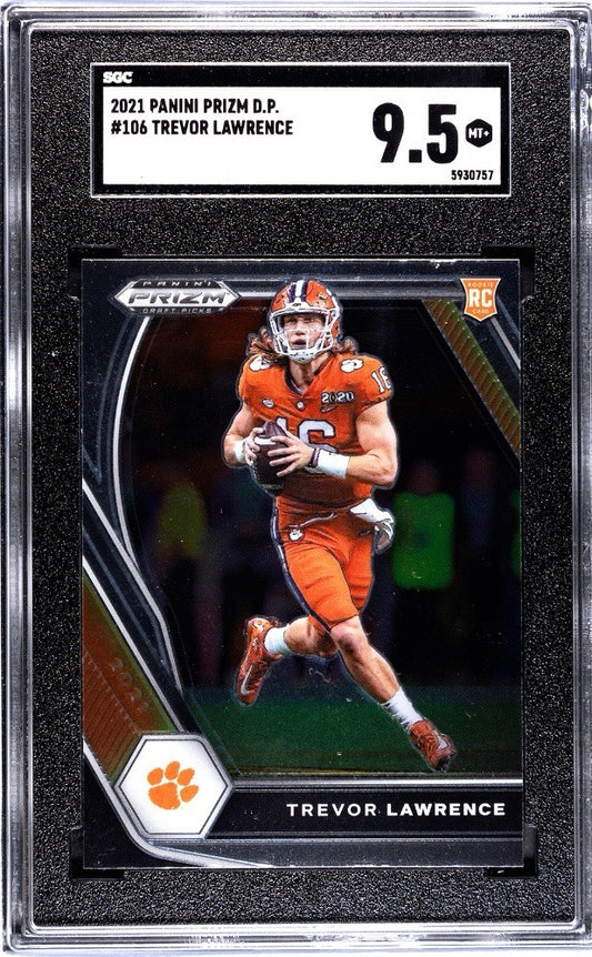 2021 Panini Prizm Draft Picks - Trevor Lawrence #106 (RC) SGC 9.5