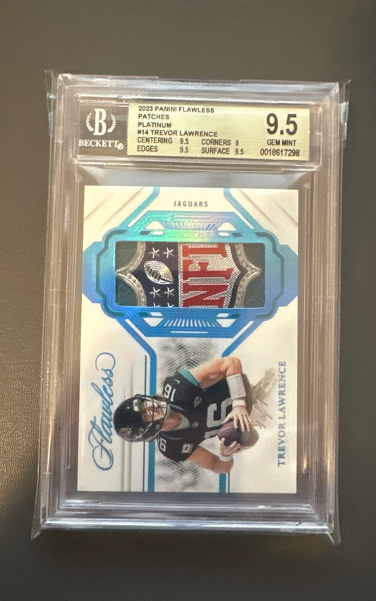 2023 Panini Flawless Trevor Lawrence  NFL Shield 1/1 #14 BGS 9.5
