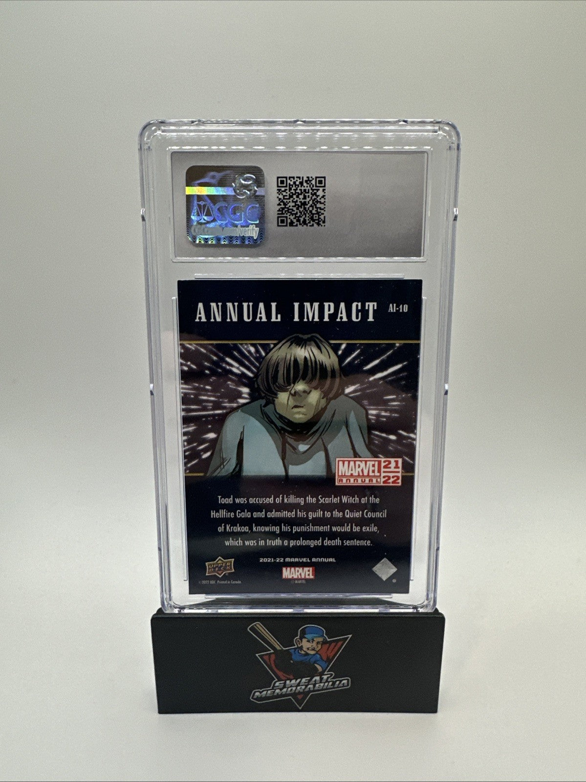2021-22 UD Marvel Annual Annual Impact Toad  #AI-10 CGC 9