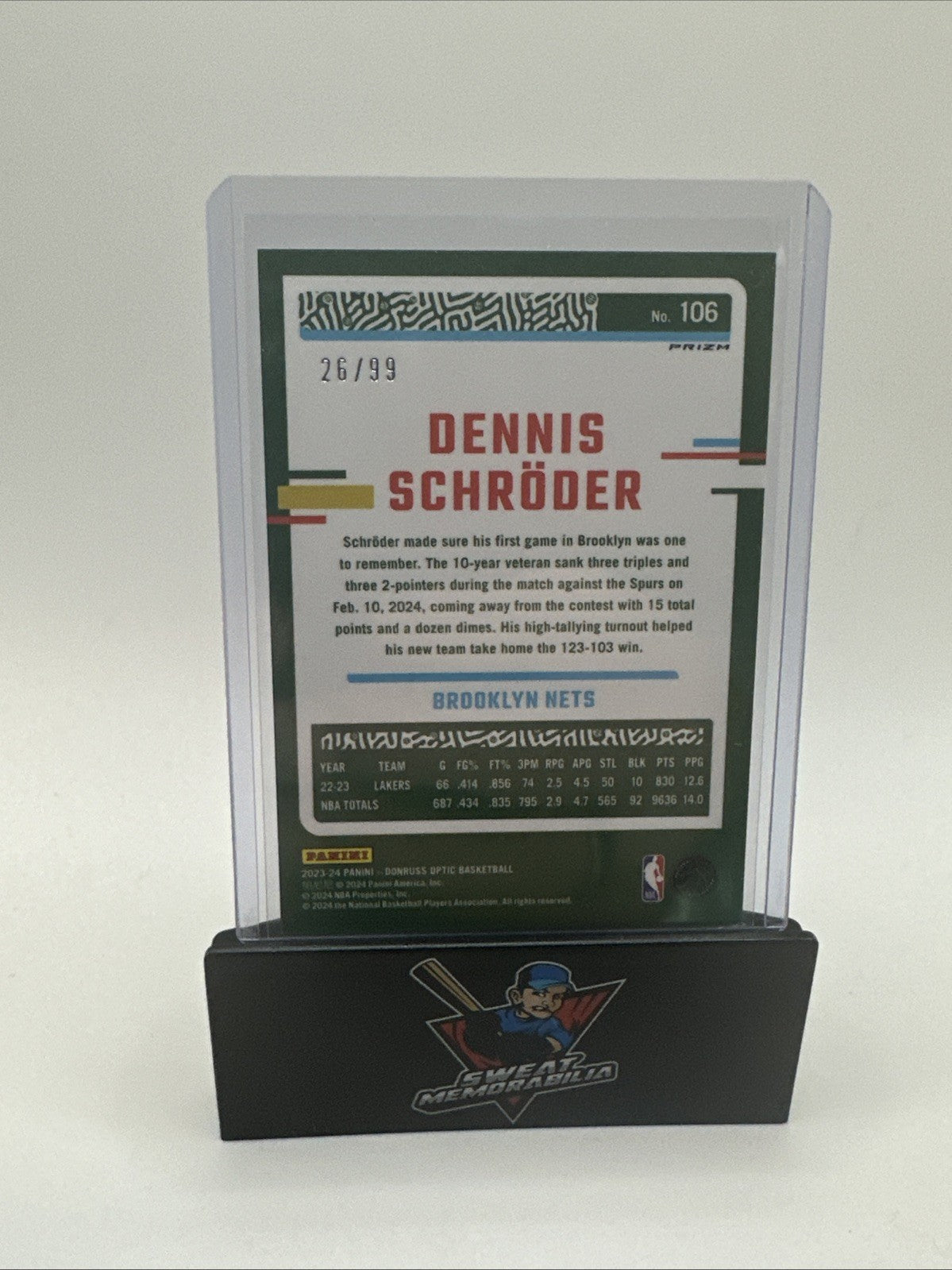 2023-24 Donruss Optic Red & Gold International /99 Dennis Schröder
