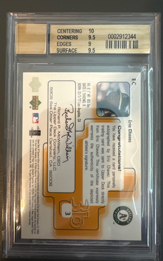 1999 SP Signature Autographs Eric Chavez #EC BGS 9.5