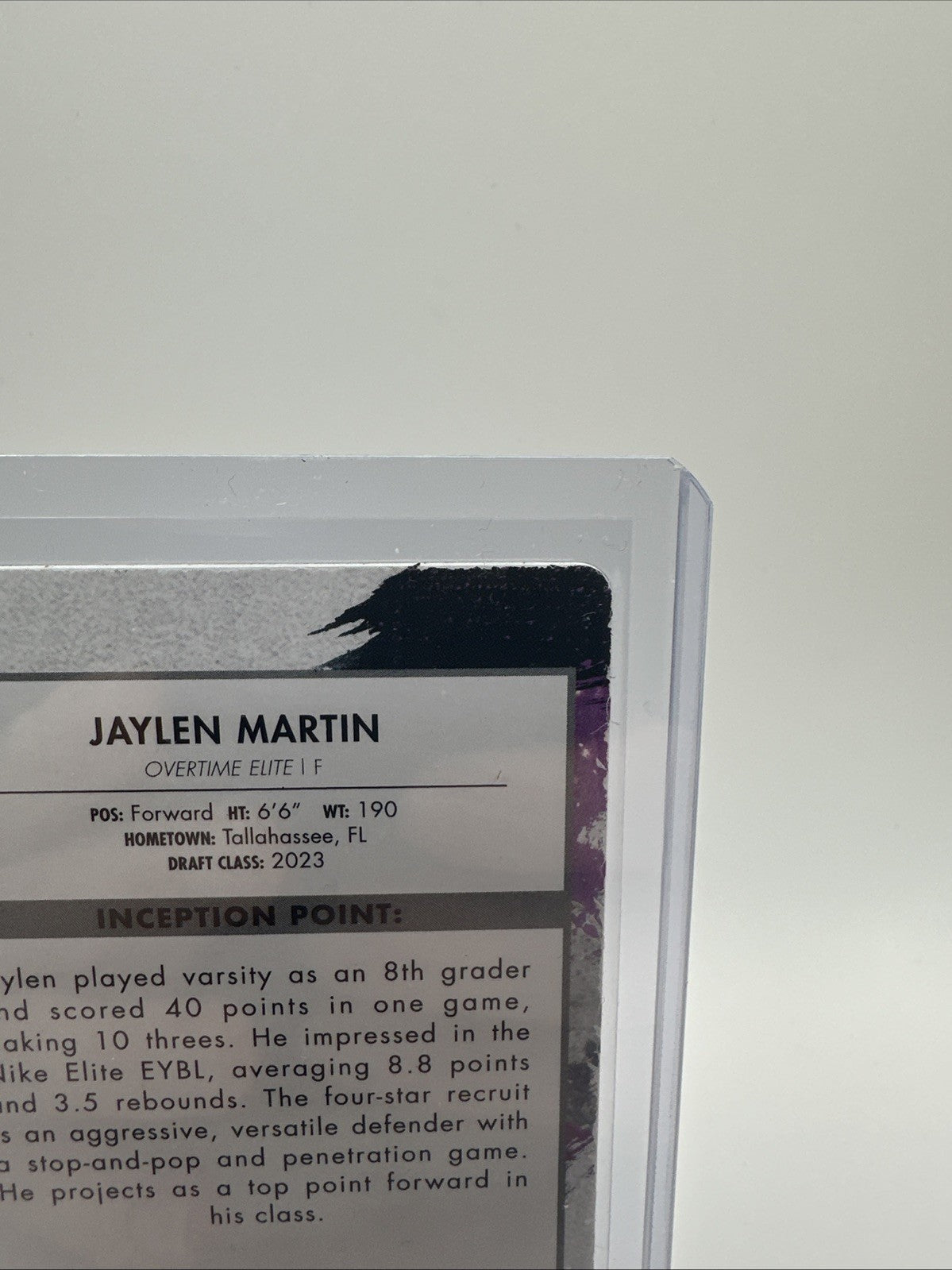 2021-22 Topps Inception OTE Overtime Printing Plate