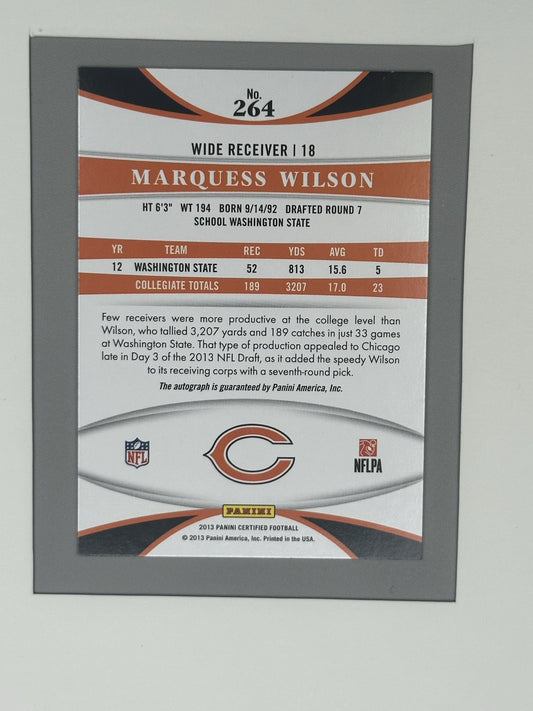 2013 Panini Certified - New Generation Marquess Wilson #264 Auto 949/999