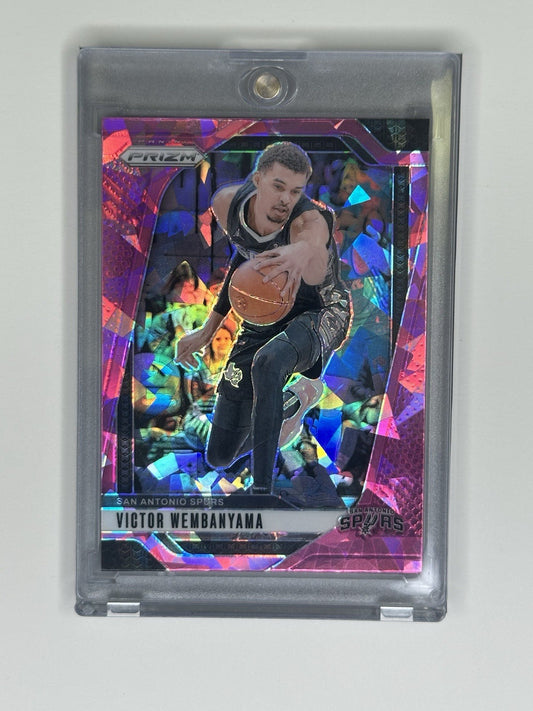 2024-25 Panini Prizm Victor Wembanyama Pink Cracked Ice #172