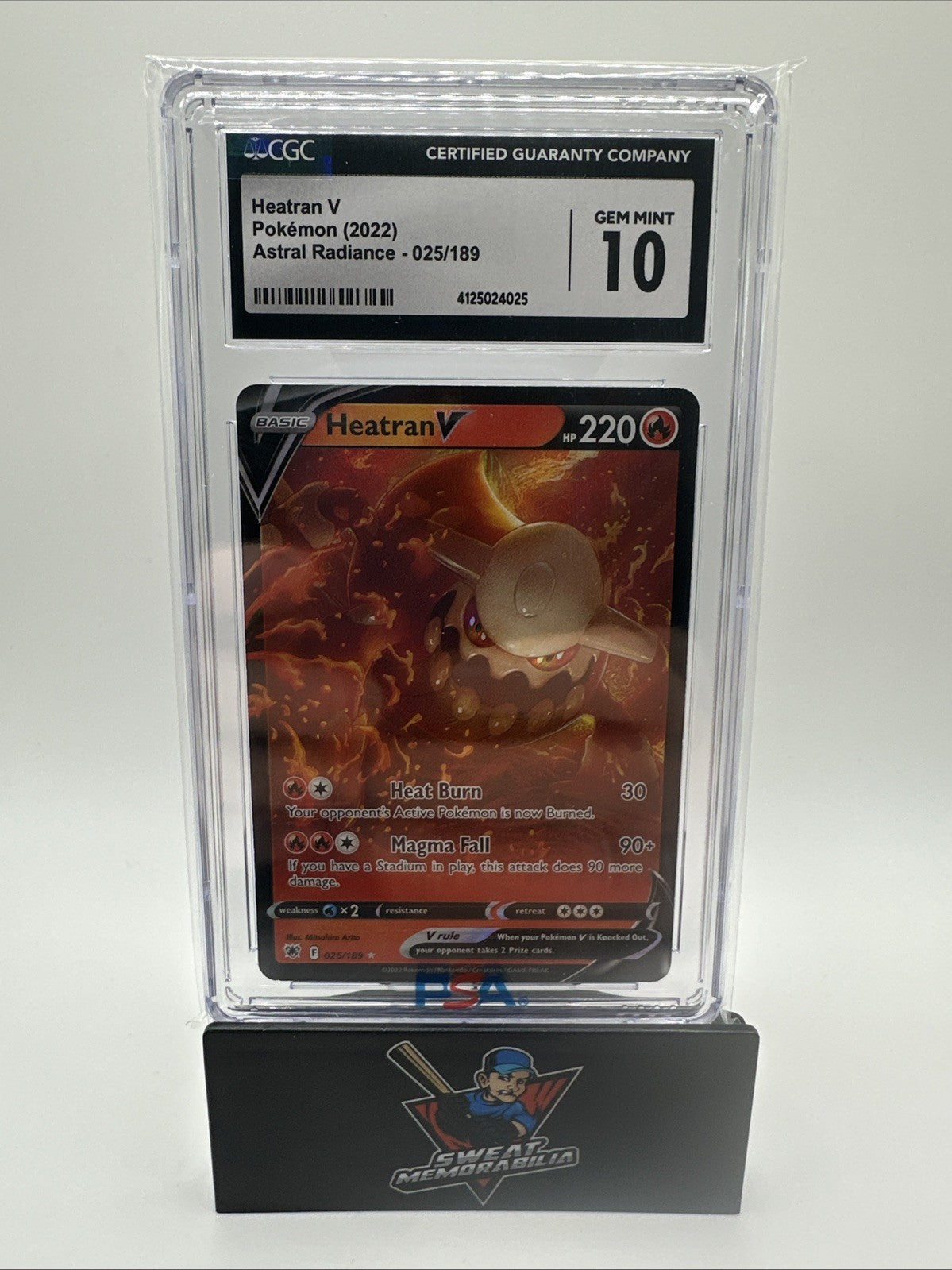 Pokemon Heatran V #025/189 Ultra Rare SWSH10: Astral Radiance CGC 10