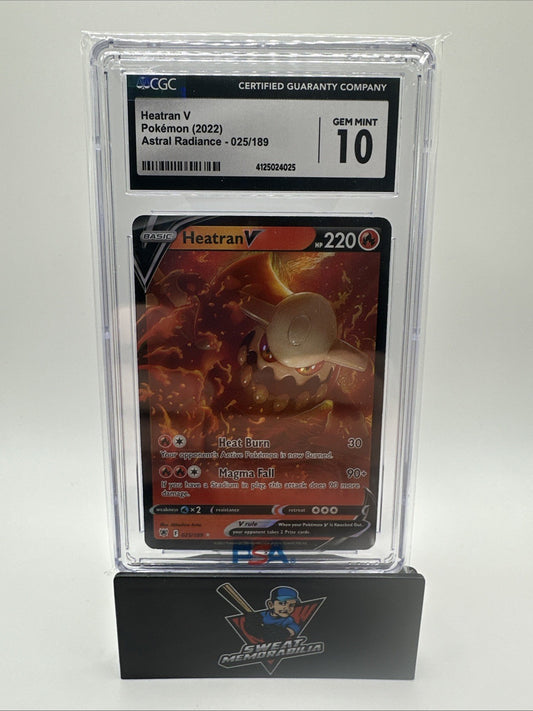 Pokemon Heatran V #025/189 Ultra Rare SWSH10: Astral Radiance CGC 10