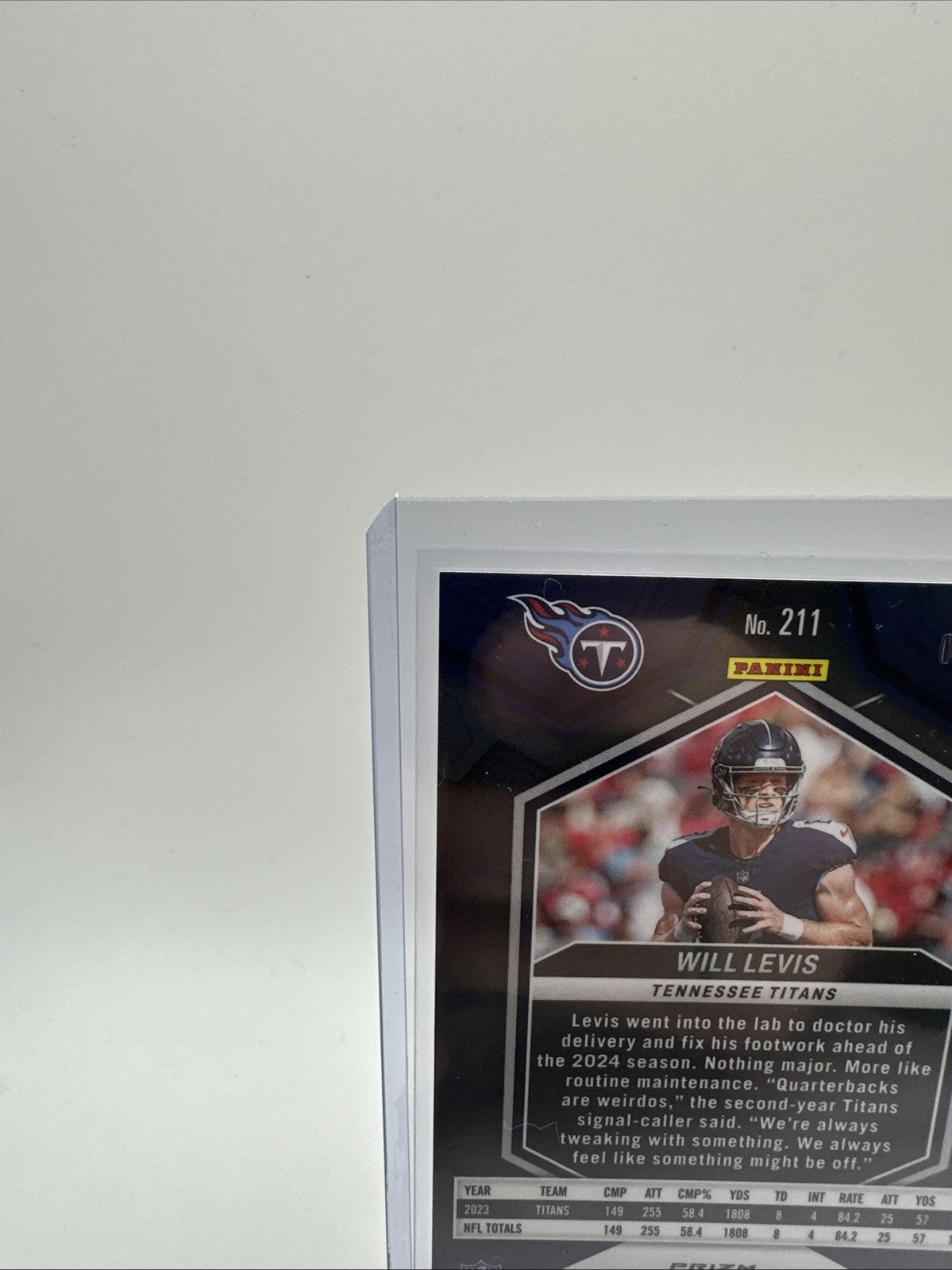 2024 Mosaic #211 Will Levis Red Mosaic Prizm Tennessee Titans