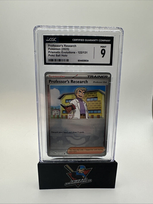 Professor's Research 2025 Prismatic Evolution Poke Ball Holo 122/131 CGC MINT 9