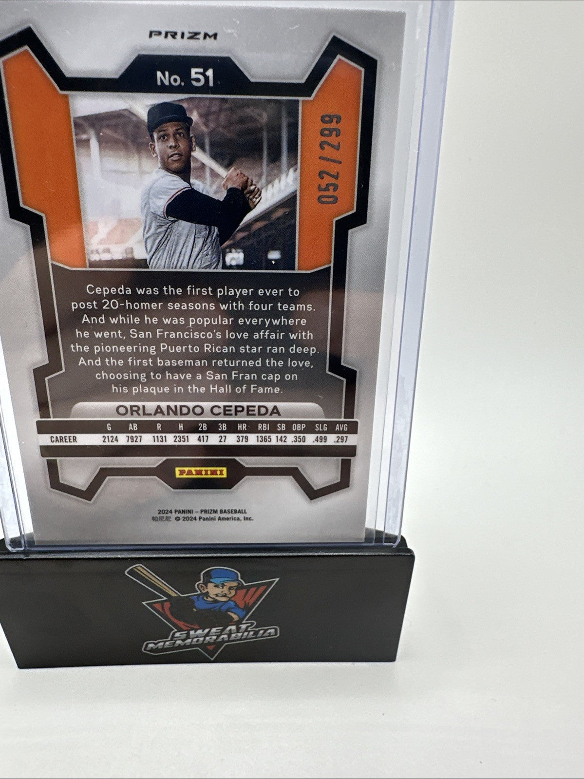 Orlando Cepeda 2024 Panini Prizm Baseball Red Ruby Wave Prizm #51