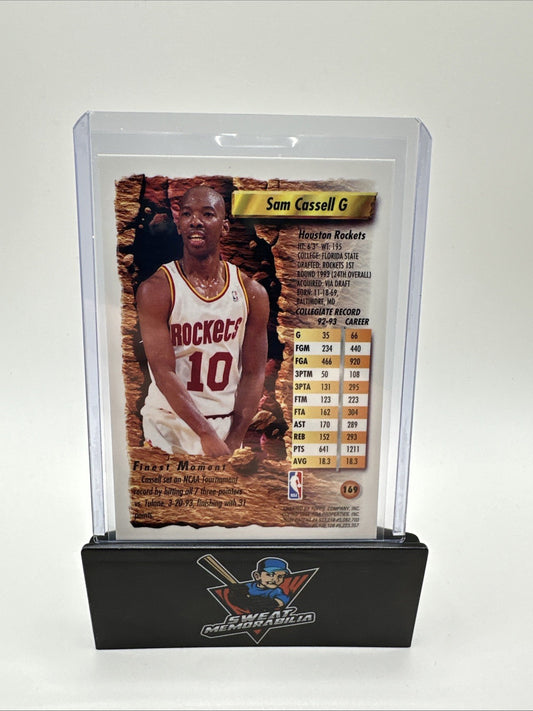 1994 Topps Finest Basketball Sam Cassell #169 Rookie Card RC Houston Rockets