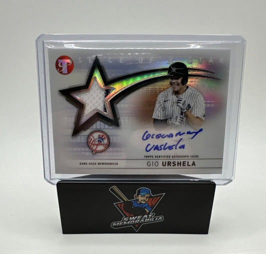 Gio Urshela 2022 Topps Pristine Slice Of A Star Signed On-Card Jersey Auto SP