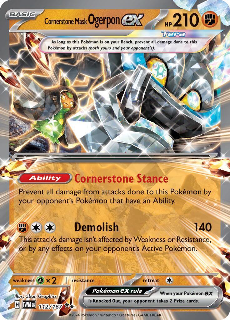 Pokémon Cornerstone Mask Ogerpon ex Scarlet & Violet-Twilight Masquerade CGC 10