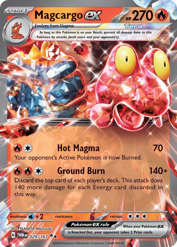 Pokémon CGC Magcargo ex Scarlet & Violet-Twilight Masquerade 029/167 Holo Double