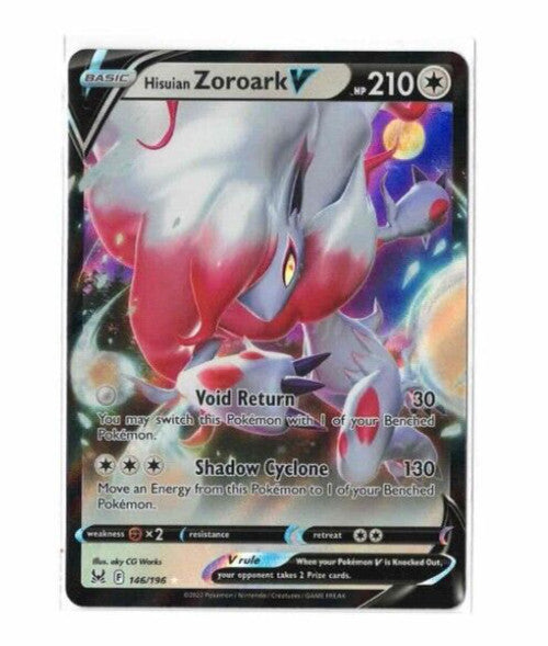 Pokemon 2022 Hisuian Zoroark V 146/196 Lost Origin Holo CGC 9