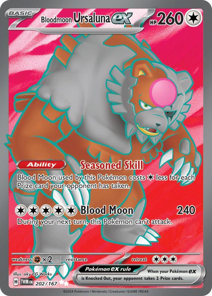 Pokémon TCG Bloodmoon Ursaluna ex SV Twilight Masquerade Ultra Rare