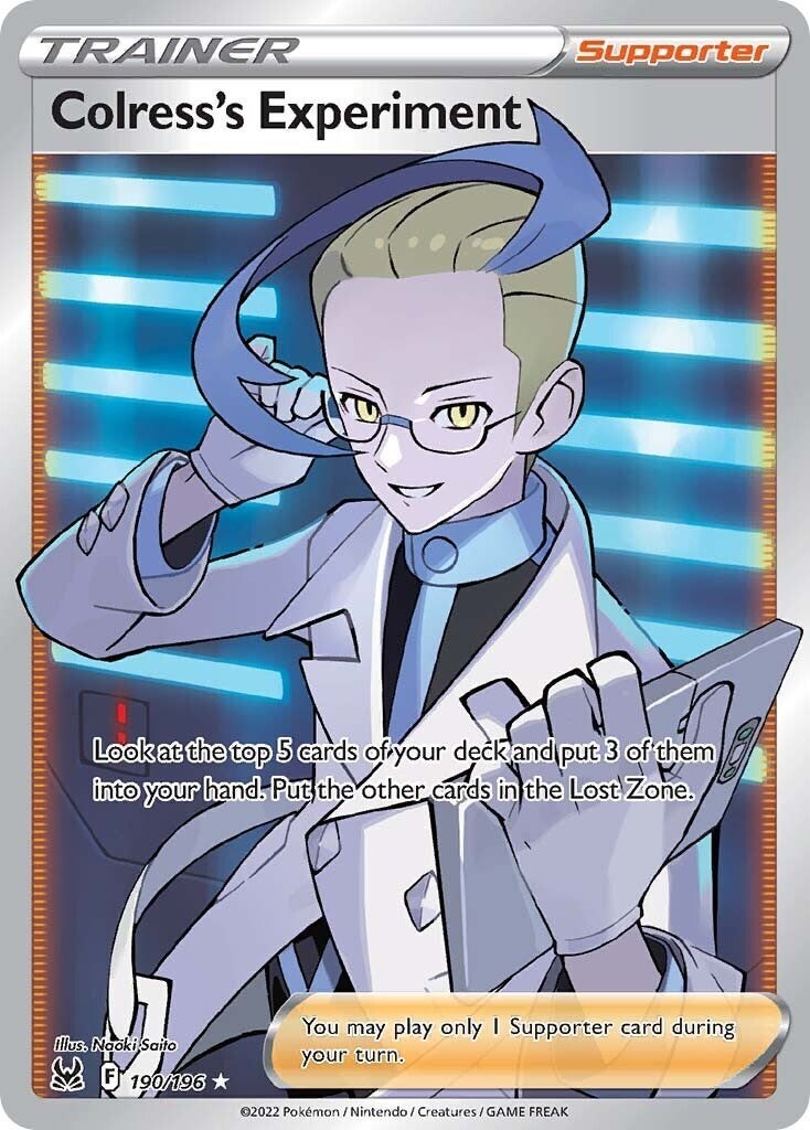 Pokémon TCG Colress's Experiment Sword & Shield - Lost Origin 190/196 CGC 8.5