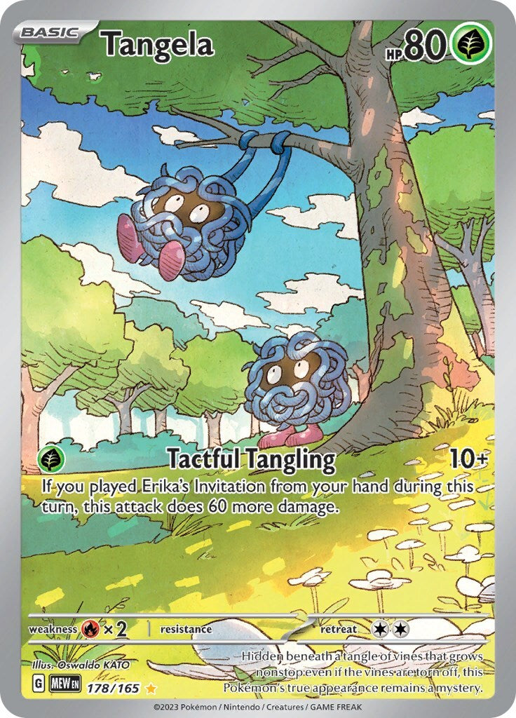 Pokemon Tangela 178/165 Sv: Scarlet & Violet 151 Holo illustration Rare CGC 9