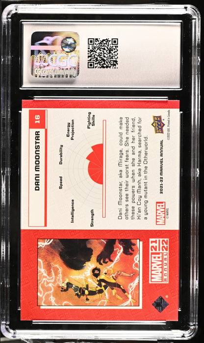 2021-22 Upper Deck Marvel Annual Dani Moonstar #16 Silver Sparkle CGC 10