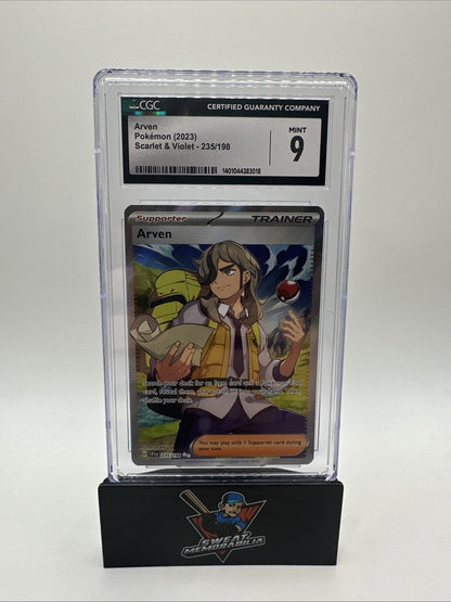 Pokemon Arven Full Art 235/198 Sv01: Pokemon Scarlet & Violet CGC 9