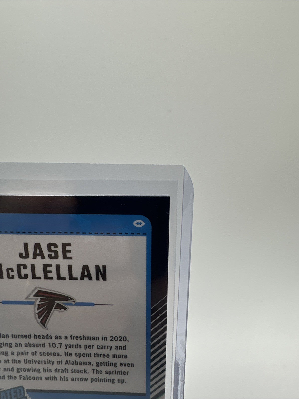 2024 Donruss Optic Jase McClellan Rated Rookie Atlanta Falcons #243 Blue Hyper