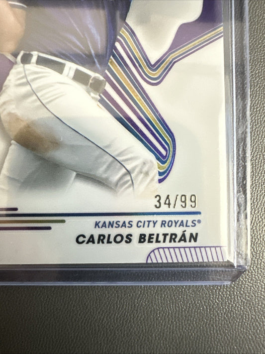 2024 Topps Pristine Baseball Carlos Beltran #163 Purple /99 Kansas City Royals