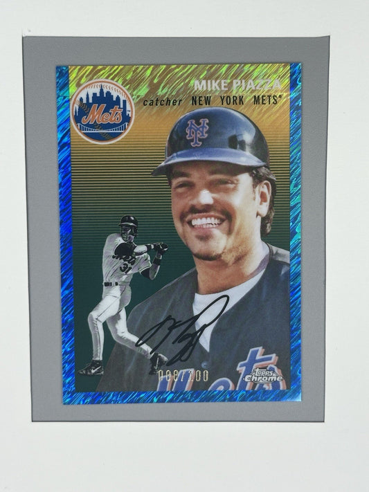 2023 Topps Chrome Platinum #439 Mike Piazza Blue Shimmer Refractor 88/100