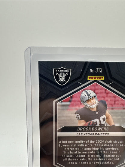 2024 Panini Mosaic - Rookies Reactive Red Mosaic Prizm #313 Brock Bowers (RC)