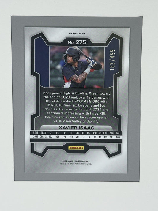 2024 Panini Prizm Xavier Isaac Pulsar Prizm 162/499 #275